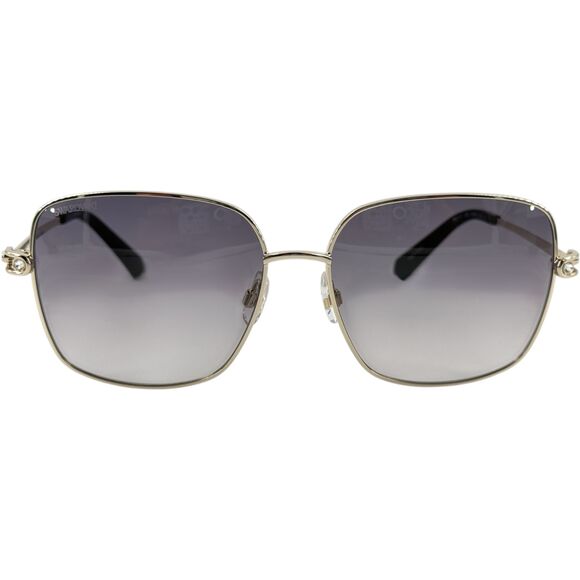 Swarovski SK0313 Womens Metal Sunglass 32B Gold 59-16 Gray Gradient - Picture 3 of 5